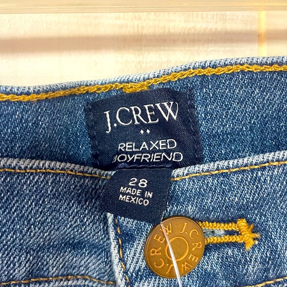 NWT J. Crew Med Wash Relaxed Boyfriend Hi Rise Jeans Sz 28 - Picture 4 of 7